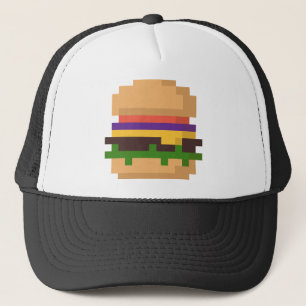 casquette à 8 bits d'hamburger