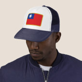 casquette à effet brodé du drapeau de Taïwan (En situation)