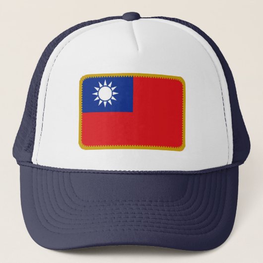 casquette à effet brodé du drapeau de Taïwan (Devant)