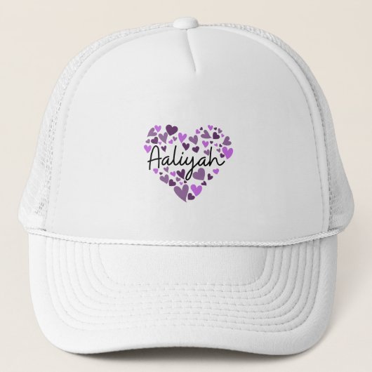 Casquette Aaliyah, coeur pourpre (Devant)