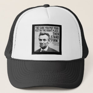 Casquette Abe Lincoln & "Stand Firm" Quote