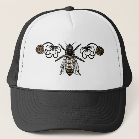 Casquette abeille avec le trèfle (Devant)