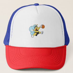 Casquette Abeille en tant que joueur de basket-ball avec Bas