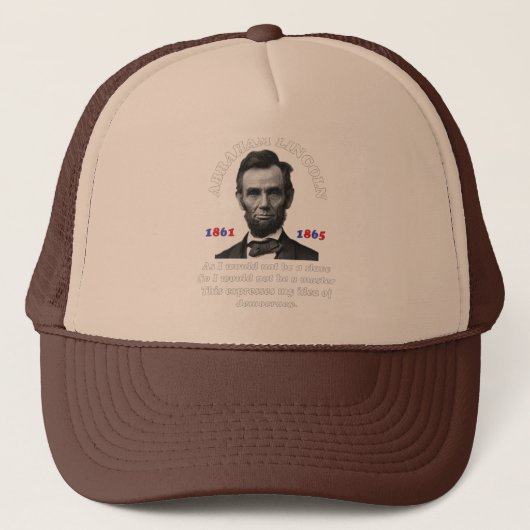 Casquette Abraham Lincoln (Devant)