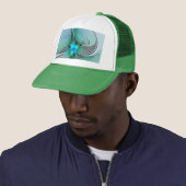 Casquette Abstrait avec bleu, art fractal moderne (En situation)