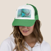 Casquette Abstrait avec bleu, art fractal moderne (En situation)
