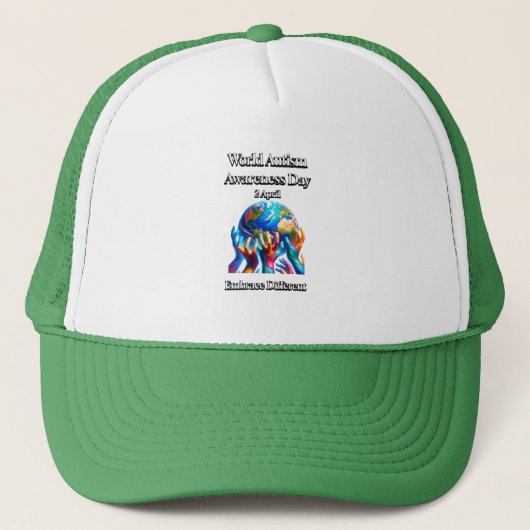 Casquette Acceptez Différent. Journée mondiale de la Sensibi (Devant)