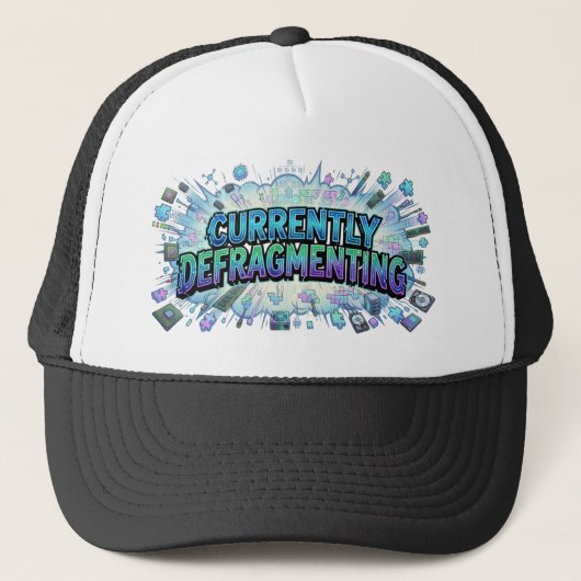 Casquette Actuellement en défragmentation Drôle Geek Informa (Devant)