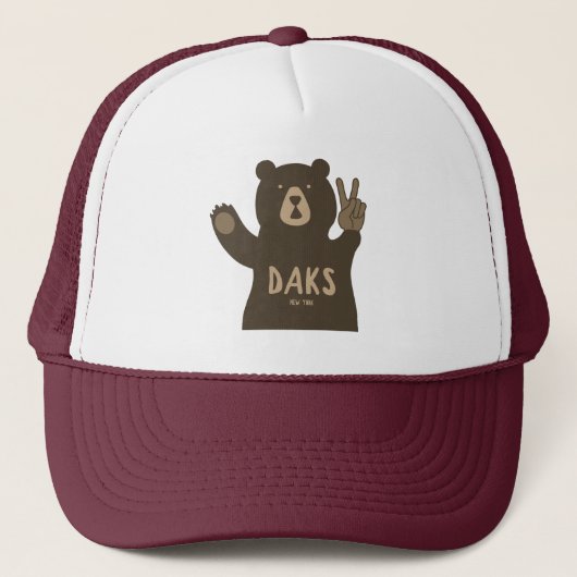 Casquette Adirondacks Ours de la paix (Devant)