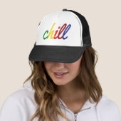 Casquette Adolescente détendue couleurs rétro (En situation)
