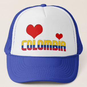 Casquette adorable Coeurs du drapeau colombien