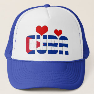 Casquette adorable Cuba Coeurs Drapeau Patriotique