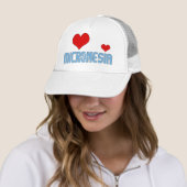 Casquette Adorable Micronésie Drapeau Coeurs Patriotique (En situation)