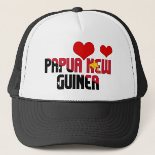 Casquette Adorable Papouasie-Nouvelle-Guinée Drapeau Coeurs 