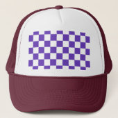 Casquette Affichage de drapeau À damiers course violet perso (Devant)