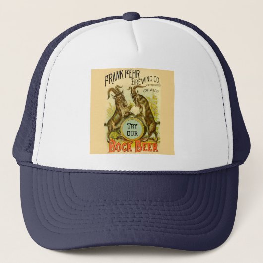 Casquette Affiche de bière Bock vintage : Antique Goat Saloo (Devant)
