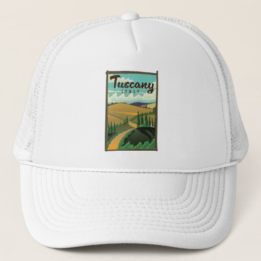 Casquette Affiche de voyage en Toscane Italie (Devant)
