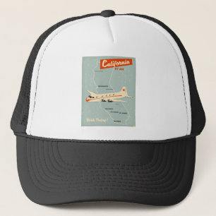 Casquette Affiche de voyage "par avion" en Californie de sty