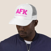 Casquette AFK Away from Keyboard Funny Hot Pink Typographie (En situation)