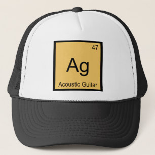 Casquette Ag - Guitare Acoustique Symbole d'Élément Chimique