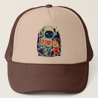 Casquette AI & Robot Characters – Futuristic Design Collecti