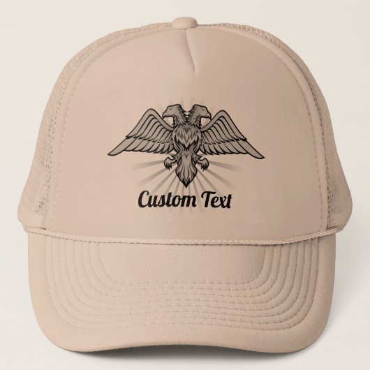 Casquette Aigle gris avec chapeau de camion à deux têtes (Devant)
