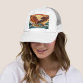 Casquette Aigle majestueux serrant un poisson 36x24 (En situation)