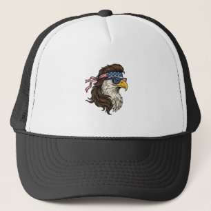 Casquette Aigle patriotique Mullet Gravure vintage vecteur D