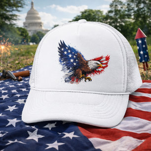 Casquette Aigle Rouge Blanc et Bleu Patriotique