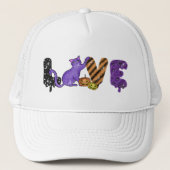 Casquette Aimer avec un chat mignon pour Halloween (Devant)