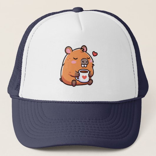 Casquette Aimer le café Capybara (Devant)