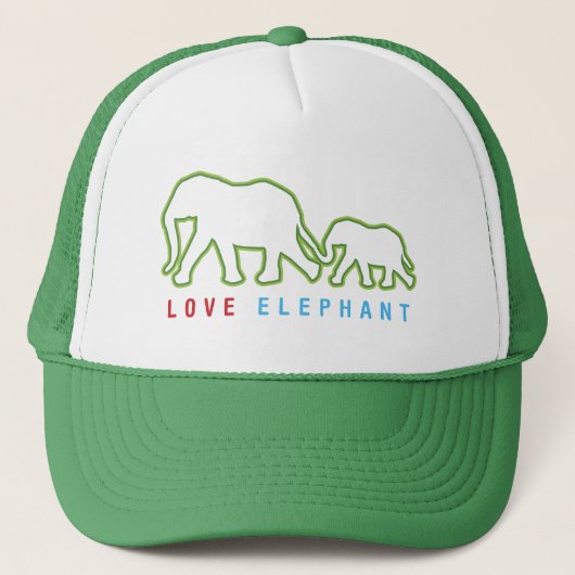 Casquette Aimer l'éléphant (Devant)