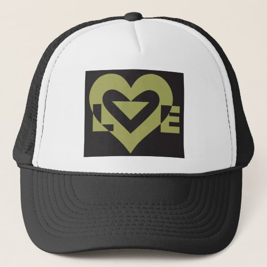 Casquette Aimer Sage Vert sur Noir (Devant)
