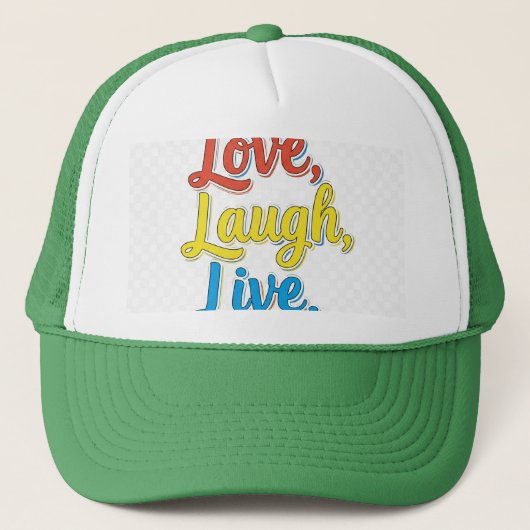 Casquette Aimez, Riez, Vivez. (Devant)