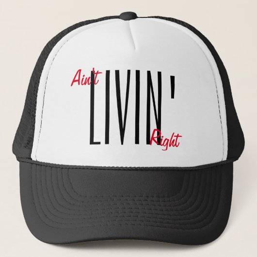 Casquette Ain't livin'right snapback by WeedGang (Devant)