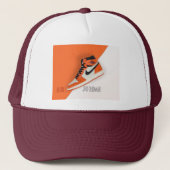 Casquette Air Jordan 1 surprenant cap orange et blanc (Devant)