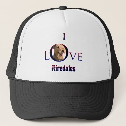 Casquette Airedale Terrier I Love (Devant)