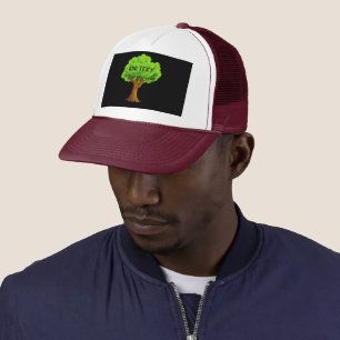 Casquette Ajouter du texte avec une image d'arbre vert Baseb