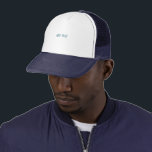 Casquette AJOUTER DU TEXTE Texte personnalisé Imprimé blanc<br><div class="desc">Montrez votre personnalité ou votre marque avec ce chapeau de camion "AJOUTER TEXTE" personnalisé dans une combinaison de couleur blanche et marine. Le texte turquoise foncé apparaît magnifiquement contre l'arrière - plan, rendant votre message élégant et facile à lire. Qu'il s'agisse d'un usage personnel, d'une tenue d'équipe ou d'événements promotionnels,...</div>