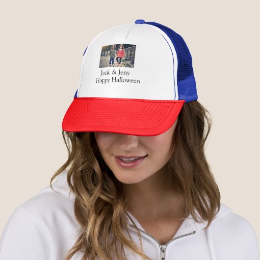 Casquette ajouter nom photo texte Halloween enfant fille gar (En situation)