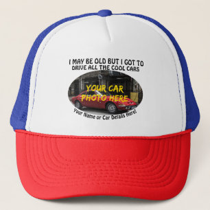 Casquette Ajouter Nom, Sa Photo De Voiture, Texte, Voitures