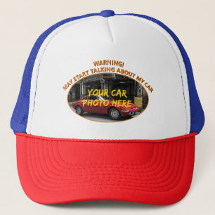 Casquette Ajouter Son Nom Son Texte Photo De Voiture, Averti