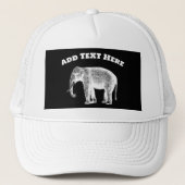 Casquette Ajouter Texte Eléphant Blanc Créer Propre-Cap Beau (Devant)