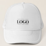 Casquette Ajouter un rectangle personnalisé noir logo commer<br><div class="desc">Faites la promotion de votre entreprise avec ce chapeau de camionneur cool,  avec modèle logo personnalisé! Ajoutez facilement votre propre logo en cliquant sur l'option "personnaliser".</div>