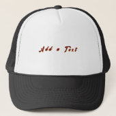 Casquette Ajouter un Text Trucker-Cap Blanc et Noir Strong F (Devant)