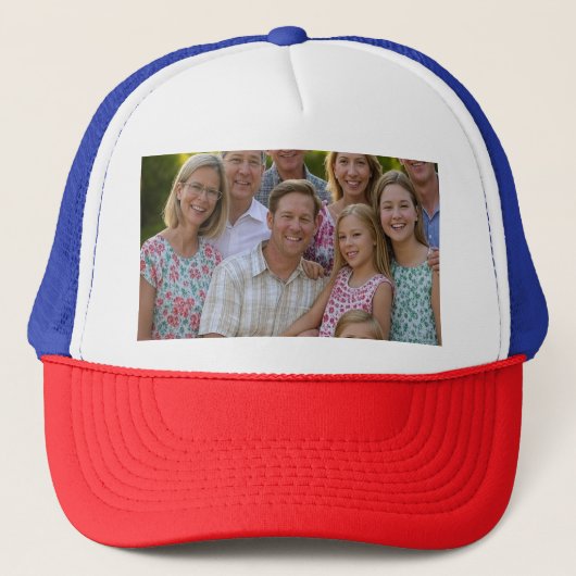 Casquette Ajouter une Personnaliser photo de réunion de fami (Devant)