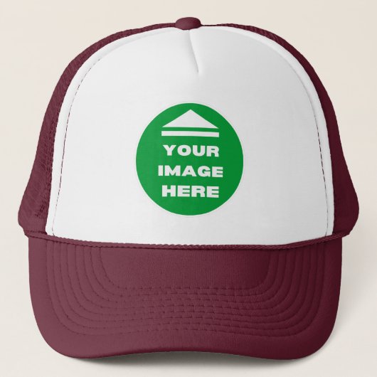 Casquette - Ajouter votre image - Maroon - Personn (Devant)
