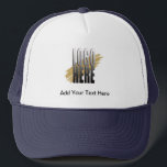 Casquette Ajouter votre logo avec du texte<br><div class="desc">Un look simple et professionnel avec votre logo et le texte supplémentaire. Pas de commande minimum,  il suffit d'acheter ce dont vous avez besoin. Modifiez la police si vous préférez correspondre aux exigences de votre entreprise.</div>