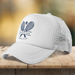 Casquette Ajouter Votre Nom Club Tennis Icônes Marine Bleu<br><div class="desc">Customisez facilement ce casquette en ajoutant votre nom de club ou de société en cliquant sur le bouton "Personnaliser". Vous pouvez modifier l'arrière - plan, les polices et la couleur du patch en cliquant sur l'outil "Modifier avec le design". Parfait pour tout club, entreprise ou société scolaire. Commandez autant ou...</div>