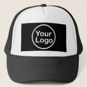 Casquette ajouter votre propre logo | Arrière - plan noir (Devant)